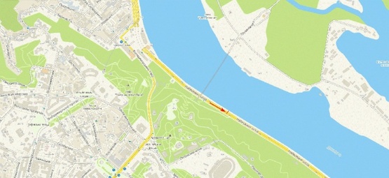 Схема рекламной плоскости по адресу Набережное шоссе, от Почтовой пл., из центра