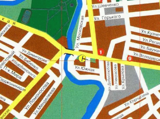 Схема рекламной плоскости по адресу Днепровская ул., напротив д.№113, из центра