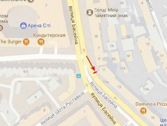 Схема рекламної площини за адресою Басейна вул.   9