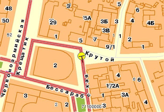 Схема рекламної площини за адресою Бессарабский рынок