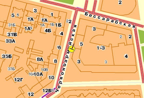 Схема рекламной плоскости по адресу Большая Васильковская ул.