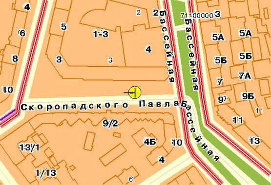 Схема рекламной плоскости по адресу Новый Проезд ул.