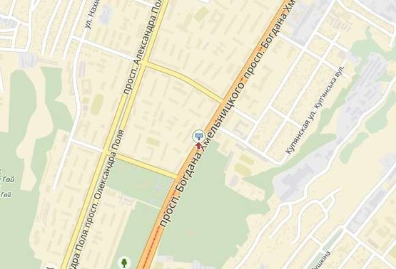 Схема рекламной плоскости по адресу Богдана Хмельницкого пр-т. 22/24, возле "АТЛ"