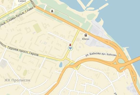 Схема рекламной плоскости по адресу Добровольцев пер. 6, в центр