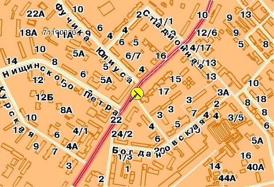 Схема рекламної площини за адресою Воздухофлотский пр-т 19, возле ул.Шовкуненка, от Соломенской пл.