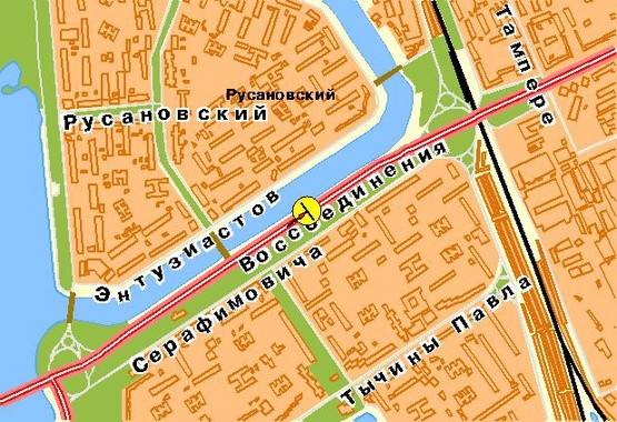 Схема рекламной плоскости по адресу Воссоединения пр-т, 7-й  от моста Патона, ж/м Русановка, из центра