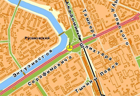 Схема рекламной плоскости по адресу Воссоединения пр-т, от ст.м.Левобережная, на разделителе, в центр