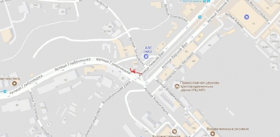 Схема рекламної площини за адресою Глубочицкая ул. 101