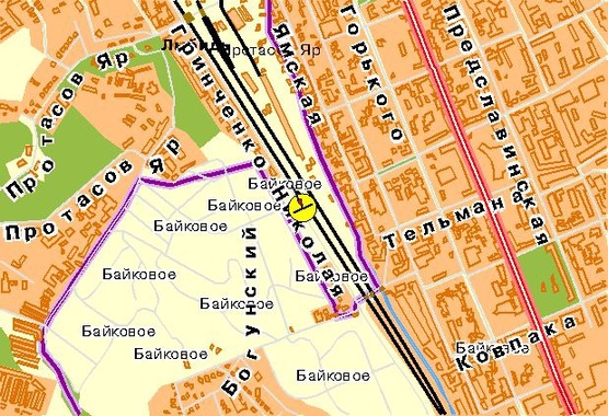 Схема рекламной плоскости по адресу Гринченко Н. ул., 4-й со стороны Протасового Яра, из центра
