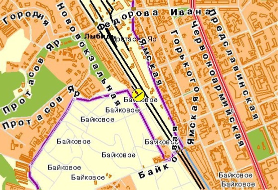 Схема рекламної площини за адресою Гринченко Н. ул.8, 2-й от Протасового Яра, из центра