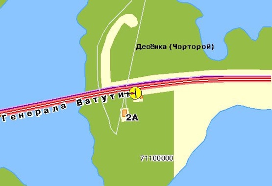 Схема рекламной плоскости по адресу Московский мост, в сторону левого берега, левая, из центра