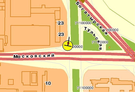 Схема рекламной плоскости по адресу Московський пр-т 23, возле ст.м.Петровка, на територии автостоянки