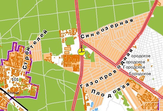 Схема рекламной плоскости по адресу Палладина Академика пр-т, поворот с ул.Стеценко, к ст.м.Академгородок, от Пуща-Водицы