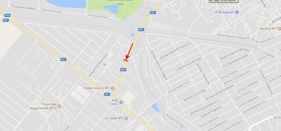 Схема рекламної площини за адресою Черниговская ул. (АЗС)