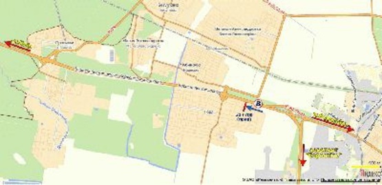 Схема рекламной плоскости по адресу Бориспольская трасса км 31+700 в Киев