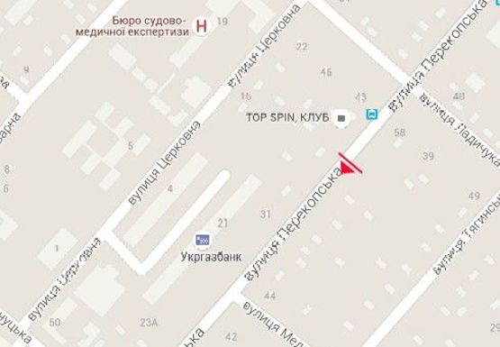 Схема рекламной плоскости по адресу Перекопская ул., 56