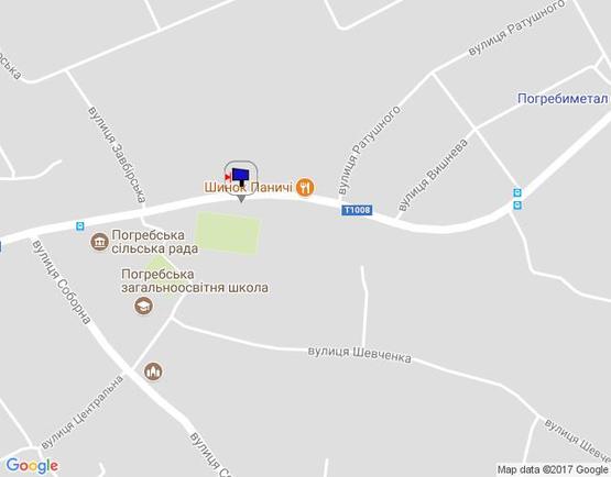 Схема рекламной плоскости по адресу с. Погреби, вул. Кірова (біля стадіону)