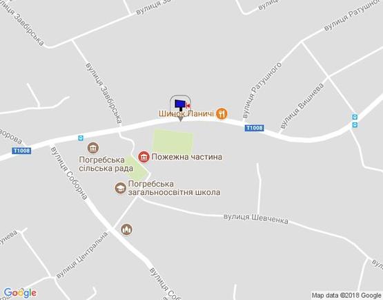 Схема рекламной плоскости по адресу с. Погреби, вул. Кірова (біля стадіону)
