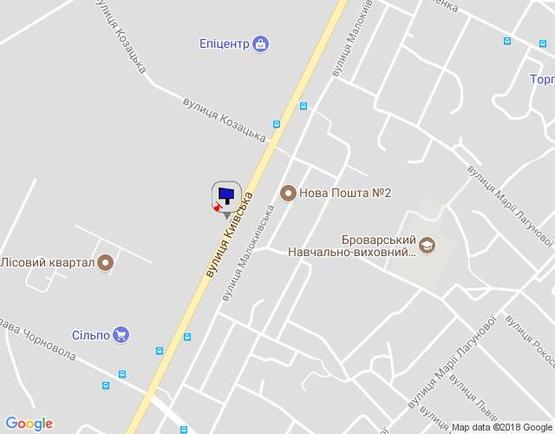 Схема рекламної площини за адресою м.Бровари, вул.Київська, напроти 298
