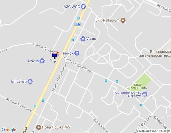 Схема рекламной плоскости по адресу м.Бровари, вул.Київська,  напроти 312 (Епіцентр)