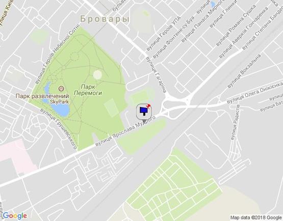 Схема рекламной плоскости по адресу м.Бровары, вул.Я. Мудрого, напроти 55, АЗК КЛО