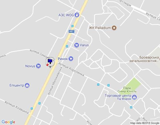 Схема рекламной плоскости по адресу м.Бровари, вул.Київська, напроти 312 (Епіцентр)