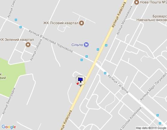 Схема рекламной плоскости по адресу м.Бровари, вул.Київська, 227/1, (напроти будинку 292), АЗК КЛО, Автосалон