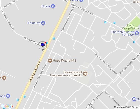 Схема рекламної площини за адресою м.Бровари, вул.Київська, напроти 302 (Епіцентр)
