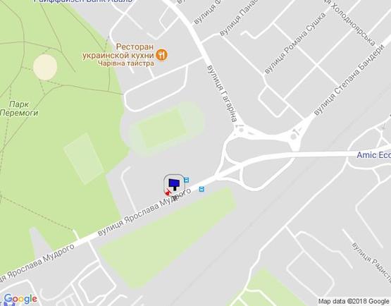 Схема рекламной плоскости по адресу м.Бровары, вул.Я. Мудрого, напроти 55, АЗК КЛО