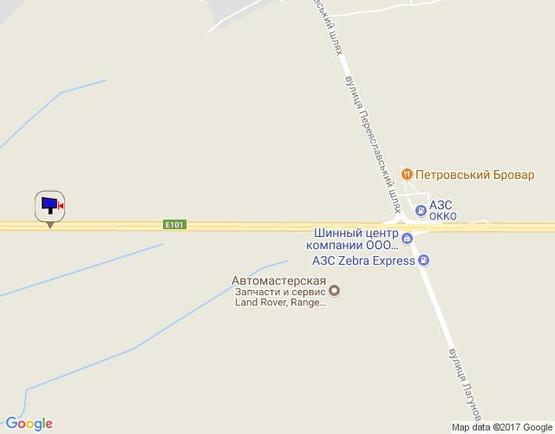 Схема рекламной плоскости по адресу м.Бровари,Обїздна дорога,  Е-95 (після ж/д моста) 21 км