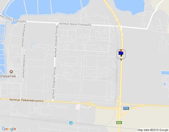 Схема рекламной плоскости по адресу м. Біла Церква, траса М-05 Київ-Одеса, км 85+975 право