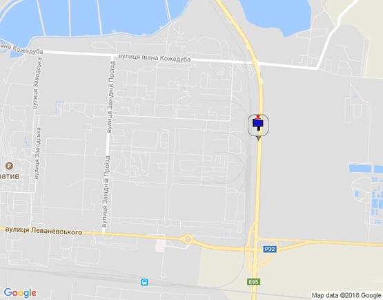 Схема рекламной плоскости по адресу м. Біла Церква, траса М-05 Київ-Одеса, км 85+975 право