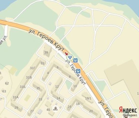 Схема рекламной плоскости по адресу Героев Крут ул., 8 (200 м. до "Эпицентра")