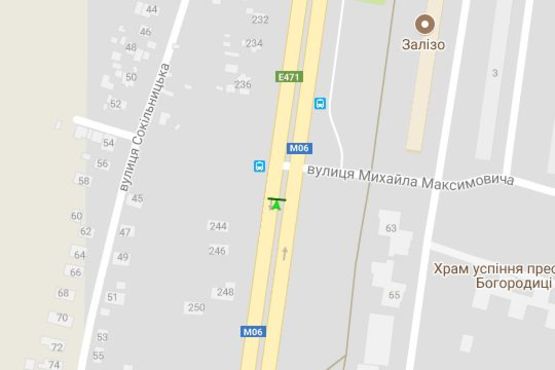 Схема рекламной плоскости по адресу Стрийська вул., 63 (призма) (в центр)