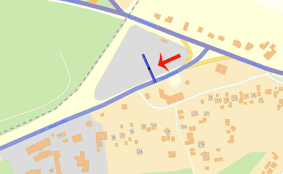 Схема рекламной плоскости по адресу Ирпень въезд в город (А) первый щит