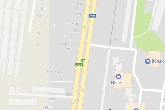 Схема рекламной плоскости по адресу Стрийська вул., 77 (призма) (в центр)