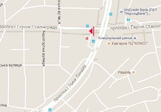 Схема рекламної площини за адресою Героев Сталинграда пр. - Льва Ландау пр.