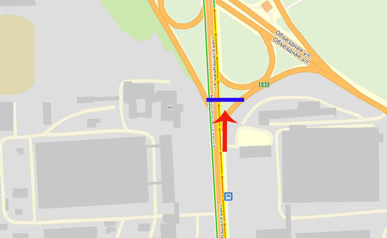 Схема рекламной плоскости по адресу ул.Микулинецкая (возле "Ватры") (А)