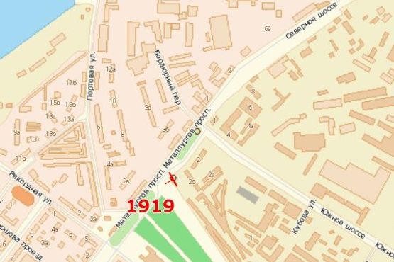 Схема рекламної площини за адресою Металургів просп.