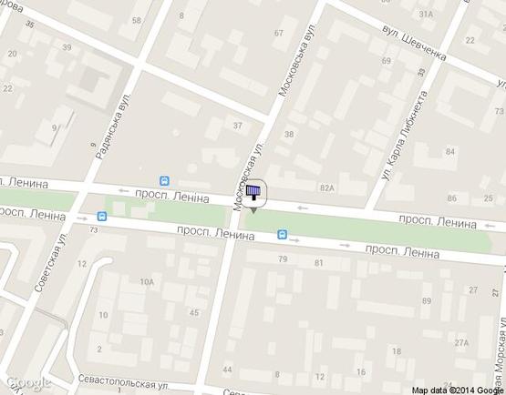 Схема рекламної площини за адресою пр. Леніна - вул. Московська