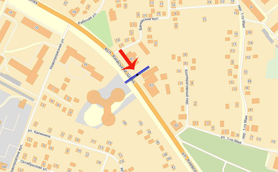 Схема рекламной плоскости по адресу Борисполь ул.Киевский шлях 65 (В) из Киева/200м от Билла,МакДональдс