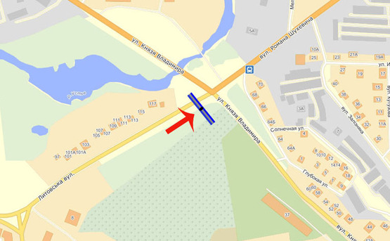 Схема рекламної площини за адресою ул.Шухевича/ул.Князя Владимира (А) - размер щита: 3 х 5,95