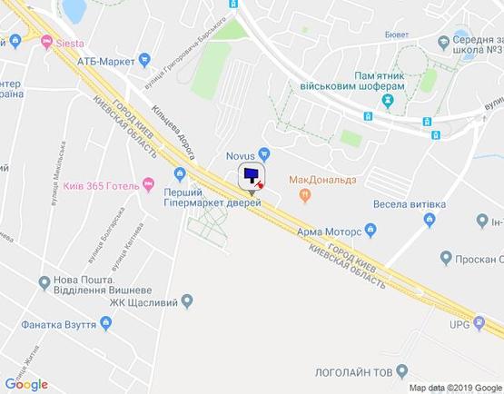 Схема рекламной плоскости по адресу Окружная 12/ Лерой Мерлин,супермаркет Новус (А) левый (напр.к пр-ту Победы)