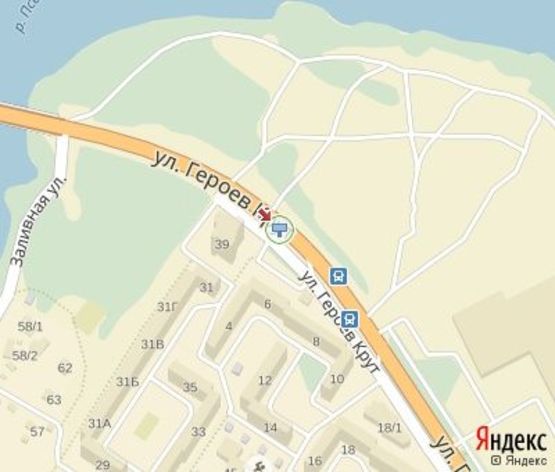 Схема рекламной плоскости по адресу Героев Крут ул., 6 (300 м. до "Эпицентра")