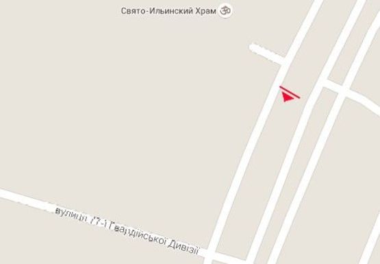 Схема рекламной плоскости по адресу Героев Чернобыльцев пр., отель Европейский