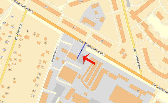 Схема рекламной плоскости по адресу Борисполь ул.Киевский шлях (В) левый /АТБ,р-ок Зоряный - на Киев (только для винила 6х3.20(видимое поле)