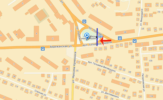 Схема рекламной плоскости по адресу пл Победы-левый