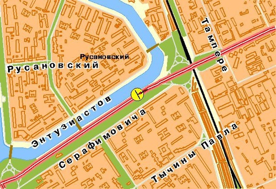 Схема рекламної площини за адресою Воссоединения пр-т, 8-й  от моста Патона, ж/м Русановка, в центр