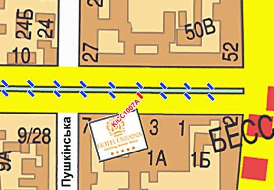 Схема рекламной плоскости по адресу Шевченко б-р