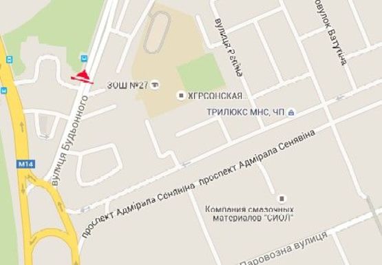 Схема рекламной плоскости по адресу 200-летия Херсона пр., Автовокзал